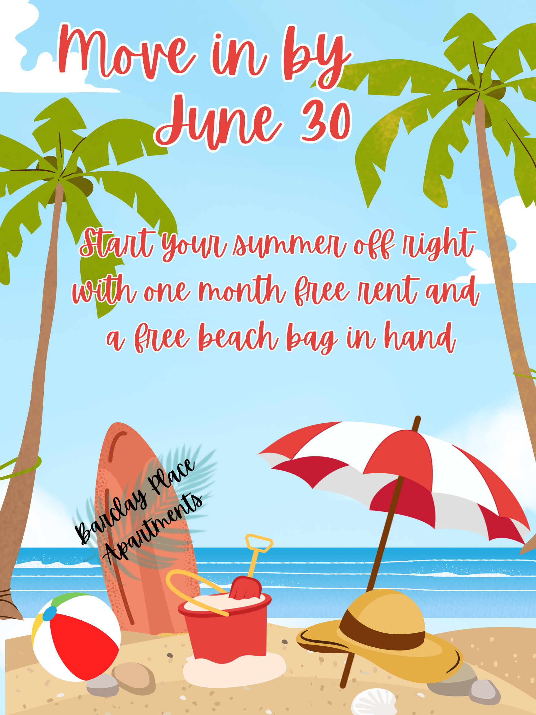 Move in by June 30th and Receive ONE FREE MONTH Of Rent and a free beach bag. Contact our office at (910)793-1993 for more details